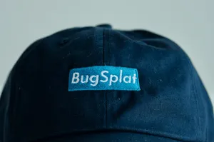 BugSplat branded hat close-up
