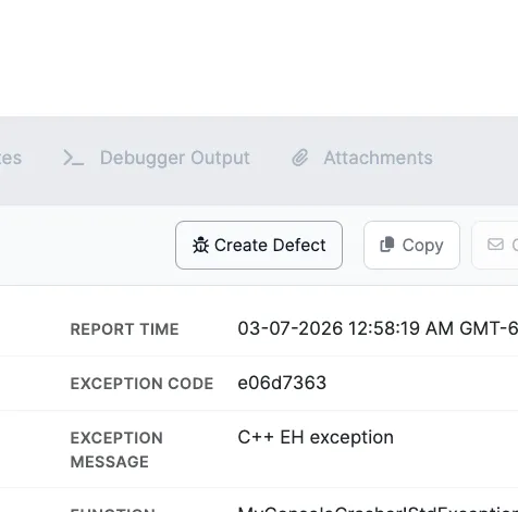 BugSplat workflow integrations