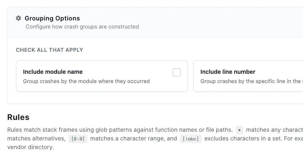 BugSplat crash grouping view