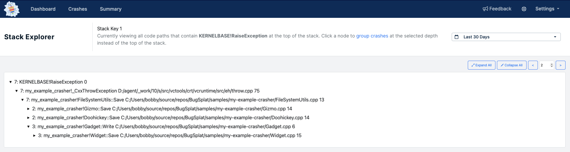 Call Stack Explorer